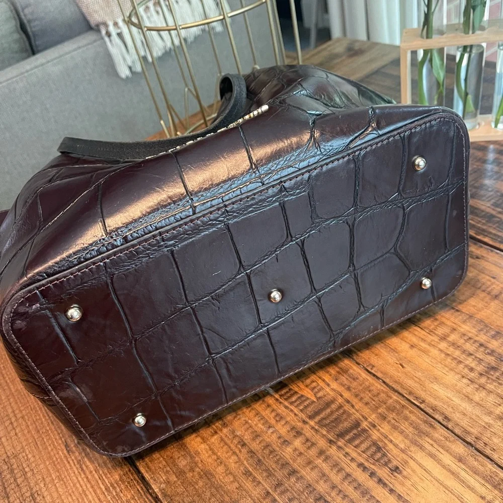 Dooney & Bourke Black Croc-Embossed Tote - Picture 5 of 14